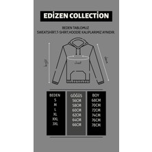 Edizen Demon Çift Yön Baskılı Siyah Oversize T-Shirt Unisex