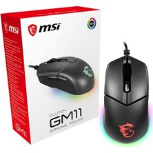 Hector Emporium Msi Clutch GM11 Gaming Mouse, Rgb LED Aydinlatma, Altin Kaplama USB Baglanti