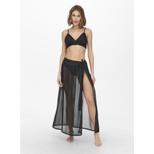 Only Onlmadam Life Beach Skirt  Normal Kalıp Transparan Siyah  Kadın Pareo