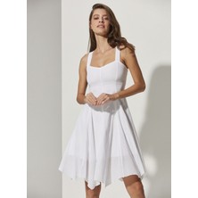 White By Nature Beyaz Kadın Plaj Elbisesi WBN3118-XL