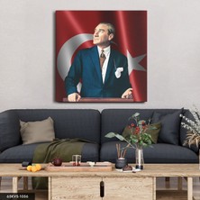 Evine Moda Mustafa Kemal Atatürk Tek Parça Kare 65 x 65 cm