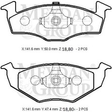 Bramax Seat Ibıza- 93/96; Ön Fren Balatası (Disk) (141,6X50X18,80/141,6X47,4X18,80) (Bramax)