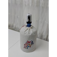 Vegüba Kelebek Baskılı  Krem Damacana Kılıfı