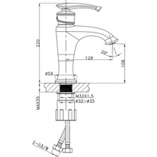 Çeşitli FM-1111 Krom Lavabo Bataryası FM-1111