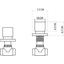 Çeşitli FSV-105 Ankastre Stop Valf Siyah FSV-105