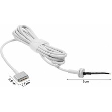 PrimeX Plus Px-Mac2 Apple Macbook A1425 A1435 A1465 A1502 Için 5 Pin T Stili Magsafe 2 Güç Adaptörü Kablosu, Uzunluk: 1, 8 M