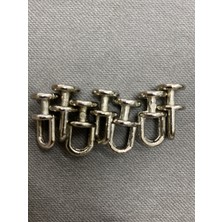 Özgür Home Metal Rulet-Metal Perde 10 Adet Ruleti-Metal Korniş Halkası-Metal Perde Düğmesi