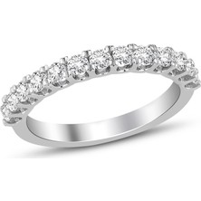 İryum 0.56 Karat Pırlanta 13 Taşlı Yarımtur Yüzük WPY5215OU