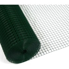 Şakir Hırdavat 1 x 1 Metre Pvc Kaplı Puntalı Yeşil Bahçe Kümes Çit Teli - Göz Aralığı 12 x 12 mm