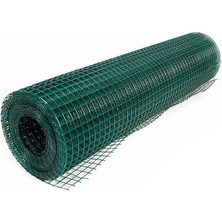 Şakir Hırdavat 1 x 1 Metre Pvc Kaplı Puntalı Yeşil Bahçe Kümes Çit Teli - Göz Aralığı 12 x 12 mm