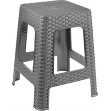 Exotic Home Homecare 12+2 Adet Big Gri Rattan Tabure 714670