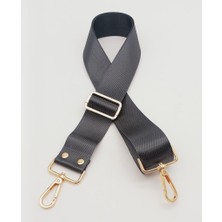 Angel Çanta Aksesuar Polyester Kolon 120X4 cm Gri Light Gold Metalli