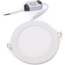İnoled Sıva Altı Yuvarlak LED Panel Armatür 12W/ 6500K Beyaz