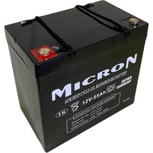 Micron 12V 55 Ah Jel Akü Deep Cycle Agm Akü (Batarya Pil)