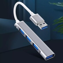 PrimeX Plus Px-Typ5 Ultra Slim Gri USB Hub 4 Port USB 3.0 Çoklayıcı USB Çoklayıcı