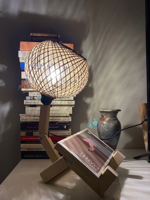 Supply Home Ahşap Adam Masa Lambası Iskandinav Model Abajur Kitaplıklı Gece Lambası