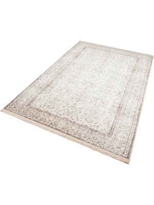 Rugs Modern Mira Ar White 2107 Vintage Doku Bej Açık Kahve Halı