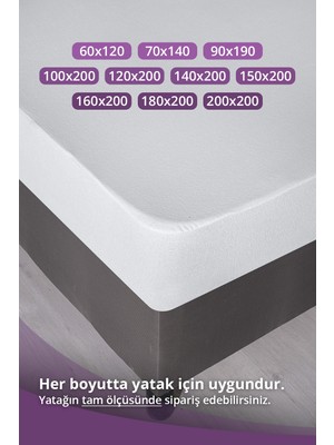 Vavey Pamuklu Fitted Su Sıvı Geçirmez Yatak Koruyucu Alez 120x200cm