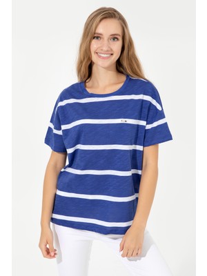 U.S. Polo Assn. Kadın Mavi T-Shirt 50249013-VR212