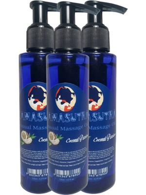 Kamasutra Hindistan Cevizi Aromalı Vücut Masaj Yağı Coconut Flavored Massage Oil 125 ml 3 Adet