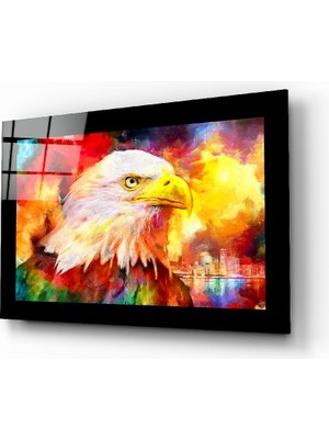 Insigne Kartal Cam Tablo - 72X46 cm