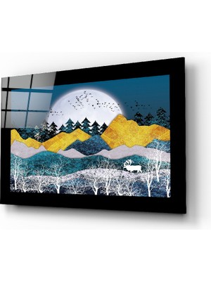 Insigne Altın Dağlar Cam Tablo - 72X46 cm