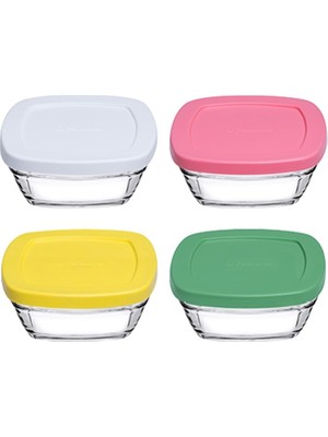 Paşabahçe 96840 Puding Kapaklı Saklama Kabı 4'lü