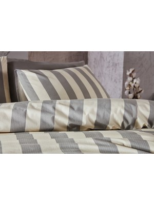 Doqu Home Stripe Çift Kişilik Nevresim Takımı Zen