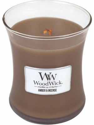 Wood Wick 92041E Ww Orta Kavanoz Mum Amber And Incense