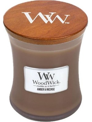 Wood Wick 92041E Ww Orta Kavanoz Mum Amber And Incense