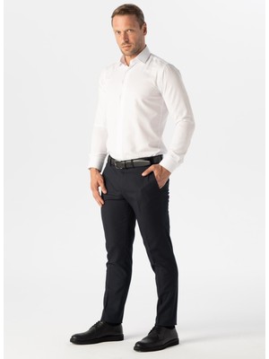 Süvari Normal Bel Normal Paça Slim Fit Lacivert Erkek Pantolon PN1014100158