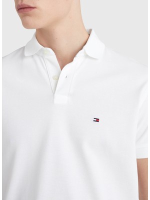 Tommy Hilfiger Polo Yaka Beyaz Erkek T-Shirt MW0MW17770YBR