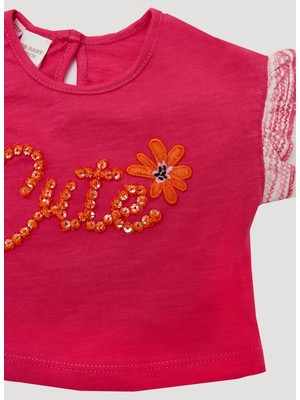 GB Bayb Layette Desenli Fuşya Bebek T-Shirt 22SS0LT7507 Tshirt