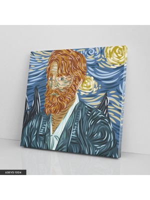 Evine Moda Van Gogh Yıldızlı Gece Tek Parça Kare 65 x 65 cm