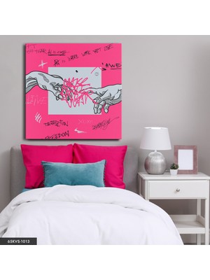 Evine Moda Michelangelo Adem'in Yaratılışı Tek Parça Kare 65 x 65 cm