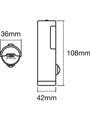 Berlin Shop LED Pille Çalışan Lamba, Iç Mekan Uygulamaları Için Lamba, Hareket Sensörü, Gündüz Sensörü, Soğuk Beyaz, 36,0 mm x 42,0 mm x 108,0 Mm, Nıghtlux Torch