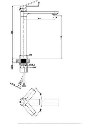 Çeşitli FM-2322 Altın Lavabo Bataryası FM-2322