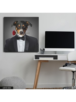 Evine Moda Köpek Bey Tek Parça Kare 65 x 65 cm