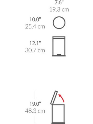 Simplehuman CW2070 Mini Çöp Kutusu 4,5lt Siyah Çelik