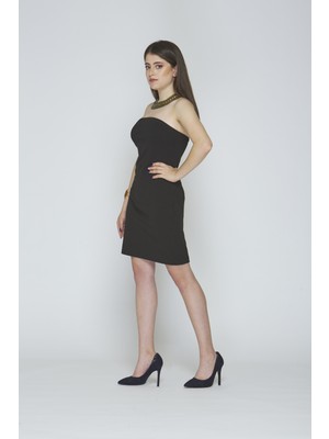 Ecem Alp Stellina Black Mini Dress