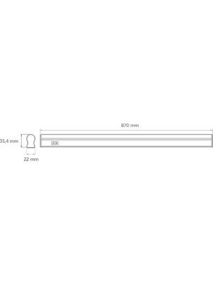 İnoled T5 LED Bant Armatürler / Anahtarlı 12W/6500K Beyaz