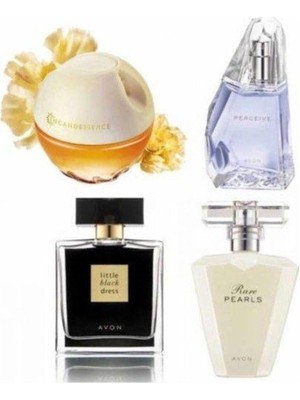 Avon EDP 4 Lü Set: Incandessence, Perceive, Little Black Dress, Rare Pearls 30 ml Aromatik Koku