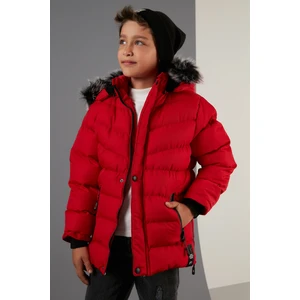 Mont Erkek Çocuk Kırmızı Düz Midi Mont 5763028 Uzun Kol Özellikli