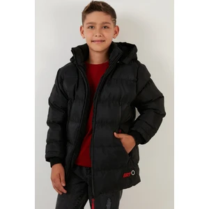 İçi Peluş Astarlı Çıkarılabilir Kapüşonlu Şişme Mont Erkek Çocuk MONT 5763038