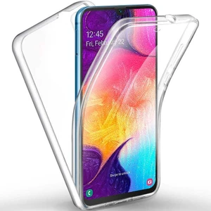 Samsung Galaxy A70 Kılıf Ön Arka 360 Koruma Şeffaf Silikon