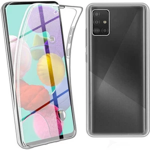 Samsung Galaxy A51 Kılıf Ön Arka 360 Koruma Şeffaf Silikon
