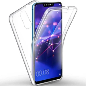 Huawei Mate 20 Lite Kılıf Ön Arka 360 Koruma Şeffaf Silikon