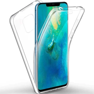 Huawei Mate 20 Pro Kılıf Ön Arka 360 Koruma Şeffaf Silikon