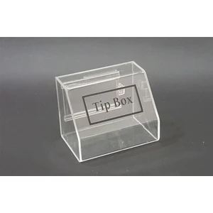 Soylu Pleksi Pleksi Tip Box Bahşiş Kutusu Şeffaf 15X10XH12 cm SV034