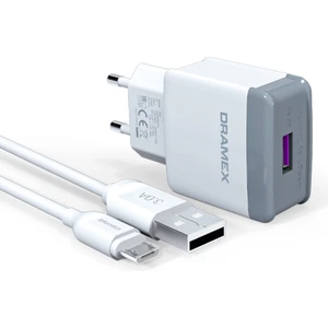 D30M Şarj Aleti Micro USB Kablolu Set 3.0A